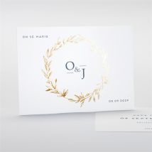 Save the Date mariage Délicatesse personnalisable - Couleur Blanc - 10,3 x 14 cm - Monfairepart
