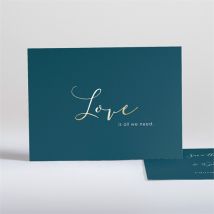 Save the Date mariage Love... personnalisable - Couleur Bleu et Blanc - 10,3 x 14 cm - Monfairepart