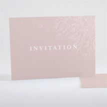 Carton d'invitation mariage Poésie Cuivrée personnalisable - Couleur Rose - 14,5 x 10,5 cm - Monfairepart