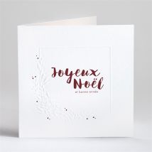 Carte de voeux Joyeux Noel 2023 - Rouge/Blanc - Monfairepart