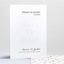 Carte invitation départ à la retraite Gravé