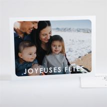 Carte de voeux Joyeuses Fetes 2023 - Blanc - Monfairepart