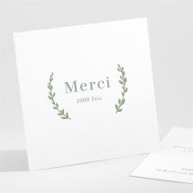 Remerciement naissance Mon joli berceau personnalisable - Couleur Vert, Blanc et Gris - 9,5 x 9,5 cm - Monfairepart