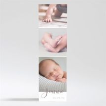 Faire-part naissance Joli photomaton personnalisable - 5,3 x 19,4 cm - Monfairepart