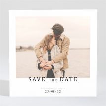 Save the Date mariage Un point c'est Nous Magnet personnalisable - Couleur Noir et Blanc - 9,5 x 9,5 cm - Monfairepart