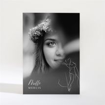 Carte de remerciement mariage Belle Esquisse Magnet personnalisable - 9,5 x 13,8 cm - Monfairepart