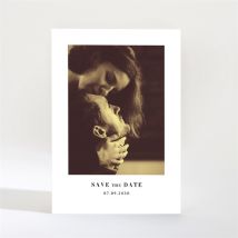 Save the Date mariage Follement Oui Magnet personnalisable - Couleur Noir et Blanc - 9,5 x 13,8 cm - Monfairepart