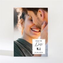 Save the Date mariage Myriade Magnet personnalisable - Couleur Noir et Blanc - 9,5 x 13,8 cm - Monfairepart