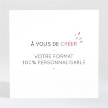 Faire-part communion Carré magnet - 9,5 x 9,5 cm - Monfairepart