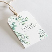 Etiquette mariage Let our Love grow ! personnalisable - Couleur Vert et Marron/Kraft - 4 x 6 cm - Monfairepart