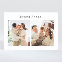 Carte de voeux Voeux en photo sobre magnet 2023 - Noir & Blanc/Blanc - Monfairepart
