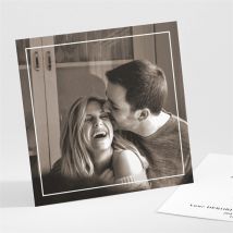Save the Date mariage A la Folie ! personnalisable - Couleur Vert et Blanc - 9,5 x 9,5 cm - Monfairepart