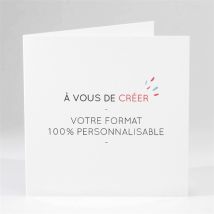 Faire-part décès A créer deces personnalisable - Couleur Blanc - 13,5 x 13,5 cm - Monfairepart
