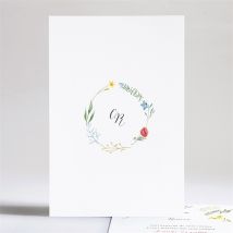 Faire-part mariage Fleurs des Champs personnalisable - 14,5 x 21 cm - Monfairepart