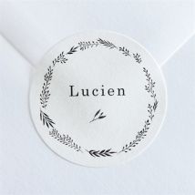 Stickers décès Sobre personnalisable - 4 cm - Monfairepart