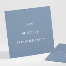 Carte de condoléances décès Pour toujours personnalisable - 9,5 x 9,5 cm - Monfairepart