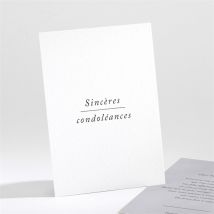 Carte de condoléances décès Hommage personnalisable - 9,5 x 13,8 cm - Monfairepart