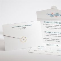 Faire-part mariage Notre Originalité personnalisable - Couleur Blanc - 11,8 x 17,4 cm - Monfairepart
