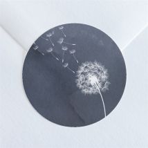 Stickers décès Recueillement personnalisable - 4 cm - Monfairepart