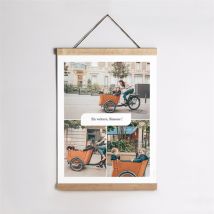 Affiche naissance Ma petite voiture vintage personnalisable - 29,7 x 42 cm - Monfairepart