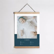 Affiche naissance Présentation en pictos personnalisable - 29,7 x 42 cm - Monfairepart