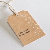 Etiquette mariage Photomaton personnalisable - Couleur Kraft - 4 x 6 cm - Monfairepart