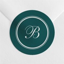 Stickers décès Son Monogramme personnalisable - 4 cm - Monfairepart