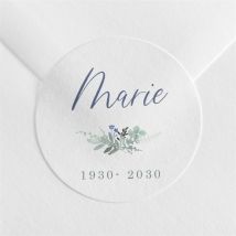 Stickers décès Merci pour Elle personnalisable - 4 cm - Monfairepart