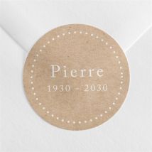 Stickers décès Souvenirs personnalisable - 4 cm - Monfairepart