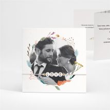 Carte de remerciement mariage Art Champêtre Bracelet - 10 x 10 cm - Monfairepart