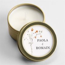 Bougie mariage Complicité personnalisable - 5 cm, 2,5 cm de hauteur - Monfairepart