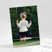 Faire-part de baptême Un Jour Merveilleux personnalisable - 9,5 x 13,8 cm - Monfairepart
