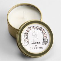 Bougie mariage Belle Intimité personnalisable - 5 cm et 2,5 cm de hauteur - Monfairepart