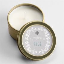 Bougie baptême Découpe originale personnalisable - 5 cm et 2,5 cm de hauteur - Monfairepart