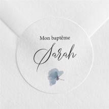 Sticker baptême Baptême champêtre personnalisable - 4 cm - Monfairepart