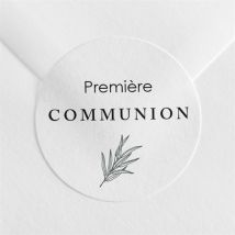 Sticker communion Rayonnement personnalisable - Couleur Vert et Blanc - 4 cm - Monfairepart