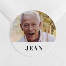 Stickers décès Ornement personnalisable - 4 cm - Monfairepart
