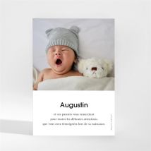 Remerciement naissance Notre Petit Bijou personnalisable - Couleur Noir et Blanc/Noir et Blanc - 9,5 x 13,8 cm - Monfairepart