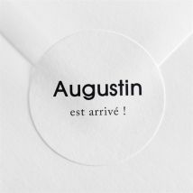 Sticker naissance Notre Petit Bijou personnalisable - Couleur Noir et Blanc/Noir et Blanc - 4 cm - Monfairepart