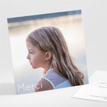 Remerciement communion Cadeau de Communion personnalisable - Couleur Blanc/Kraft - 9,5 x 9,5 cm - Monfairepart