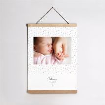Affiche naissance Bracelet Love personnalisable - 29,7 x 42 cm - Monfairepart