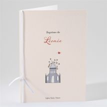 Livret de messe baptême Lovely Vintage personnalisable - 15,2 x 21,5 cm - Monfairepart