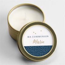 Bougie communion Relief personnalisable - 5 cm et 2,5 cm de hauteur - Monfairepart