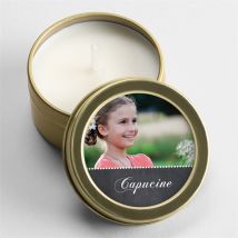 Bougie communion Dentelle Rose personnalisable - 5 cm et 2,5 cm de hauteur - Monfairepart