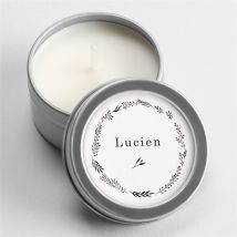 Bougie souvenir Sobre personnalisable - 5 cm et 2,5 cm de hauteur - Monfairepart