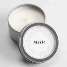Bougie souvenir Couronné personnalisable - 5 cm et 2,5 cm de hauteur - Monfairepart