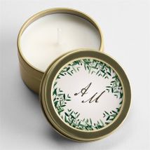 Bougie mariage Ronde de bonheur personnalisable - 5 cm, 2,5 cm de hauteur - Monfairepart