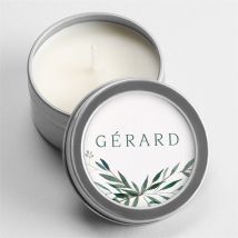 Bougie souvenir Mémento personnalisable - 5 cm et 2,5 cm de hauteur - Monfairepart