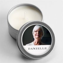 Bougie souvenir En sa Mémoire personnalisable - 5 cm et 2,5 cm de hauteur - Monfairepart