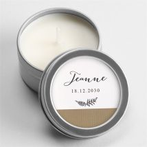 Bougie souvenir Faire part décès photos personnalisable - 5 cm et 2,5 cm de hauteur - Monfairepart